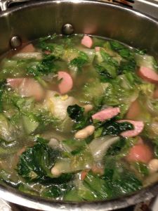 Escarole Soup in Pot